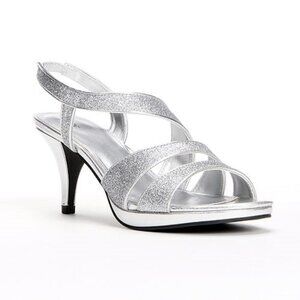 Apt. 9 Women's Dress Heels Sandals, Silver, Size 6
